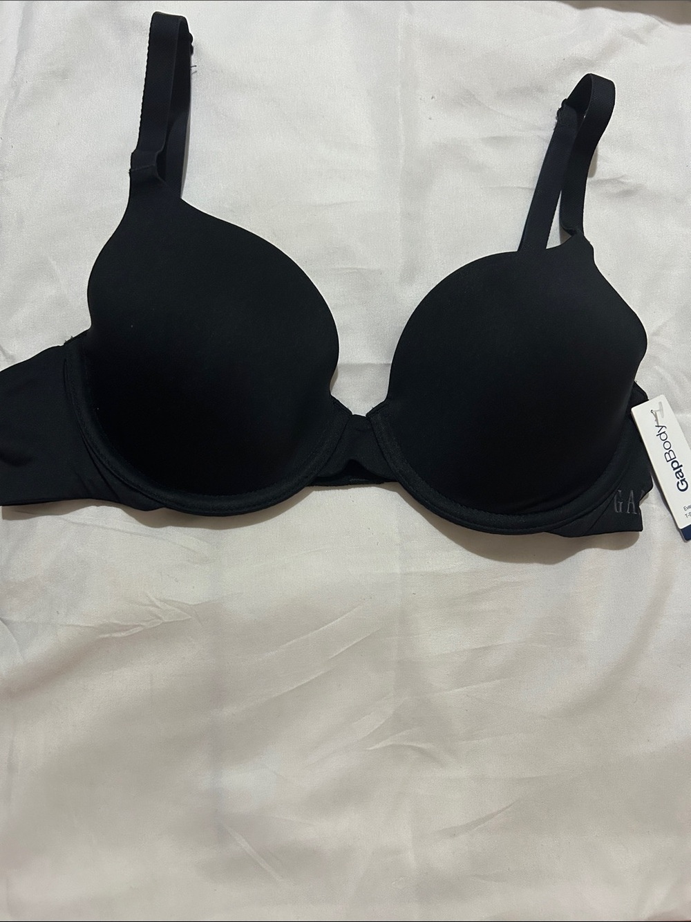 NWT GAP Black Seamless Molded underwire T-Shirt Bra 34B